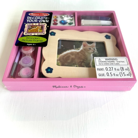 NEW Melissa & Doug Wooden Picture Frame Kit Decorate Your Own Kids Art Project - Picture 5 of 10